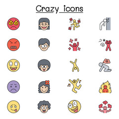 Crazy line icon