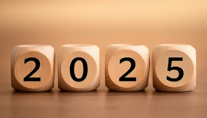 スタイリッシュな2025の文字、程よいグラデーション、バランス良く配置、シンプルで見やすく表現 Generated by AI