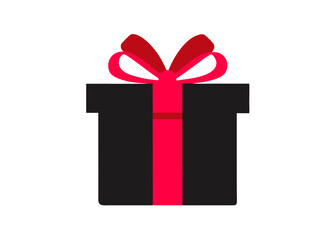 A festive red gift box with a ribbon bow, perfect for a Christmas surprise or birthday present