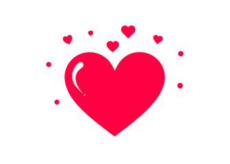 Cartoon Heart Charm, Vibrant Red Color, Glossy Surface, Black Outline, Simple Design, Valentine’s Day Accessory, Love Symbol, Hanging Ornament, Cute Illustration, Keychain Design, Flat 2D Art