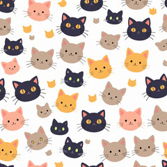 Obraz premium seamless pattern with cats