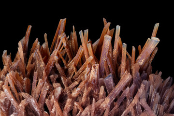 Shimmering aragonite mineral cluster, showcasing its translucent properties and captivating geometric formations for mineral enthusiasts.