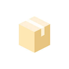 Box icon. Simple flat style. Package, delivery, parcel, shipping, cardboard, storage, carton, closed, pictogram, pack concept. Vector illustration isolated. SVG