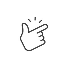 Easy icon. Simple outline style. Nice, pictogram, good, finger, hand, safe, click, symbol, design, like, arm, positive concept. Thin line symbol. Vector illustration isolated. SVG