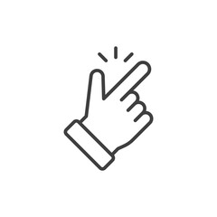 Obraz premium Easy icon. Simple outline style. Nice, pictogram, good, finger, hand, safe, click, symbol, design, like, arm, positive concept. Thin line symbol. Vector illustration isolated. SVG