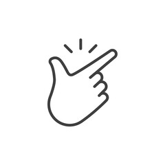 Fototapeta premium Easy icon. Simple outline style. Nice, pictogram, good, finger, hand, safe, click, symbol, design, like, arm, positive concept. Thin line symbol. Vector illustration isolated. SVG