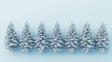 Fototapeta premium Winter Wonderland: A Snowy Coniferous Forest