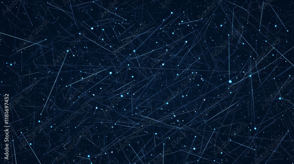 Poster futuristic blue stream. flowing digital data. abstract creative background. dynamic pattern with rad