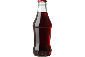 Isolated Dark Soda Bottle with Bubbles