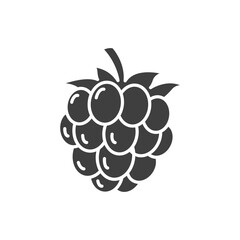 Raspberry icon. Simple solid style. Berry, pictogram, ripe, pink, sweet, delicious, food, nature, vegetarian concept. Glyph symbol. Vector design illustration isolated. SVG
