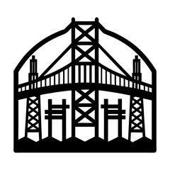 Building Bridges vector silhouette