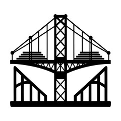 Building Bridges vector silhouette