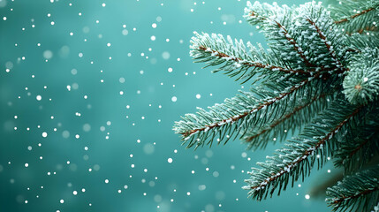 Snow Falls Gently on Frozen Pine Branches Winter Wonderland