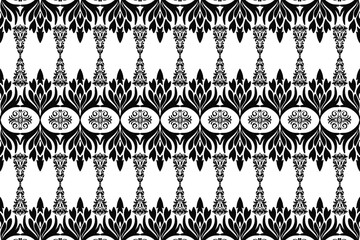 Oreintal Flora Damask Seamless pattern embroidery, Indian style. art ornament print.Design for carpet, cover.wallpaper, wrapping, fabric, clothing