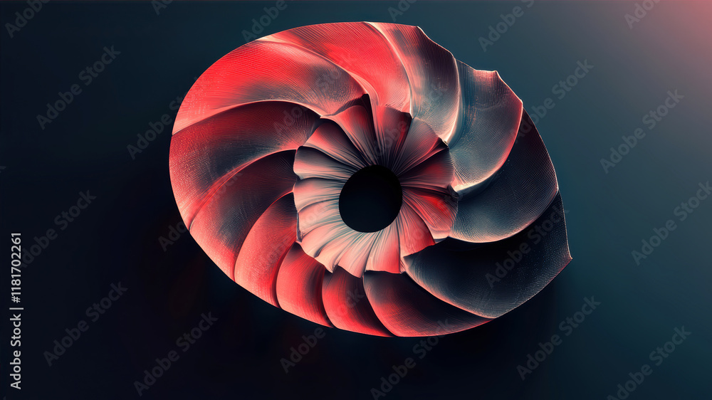 Aufkleber dynamic abstract design featuring swirling pink and black patterns that convey motion and creativity