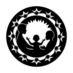 Compassion Circle vector silhouette