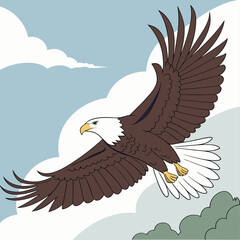 Eagle Hovering Vector
