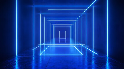 
Abstract blue background with glowing geometric lines. Modern blue gradient square shape design. Futuristic technology concept. Suit for brochure, corporate, website, poster, banner, cover modern