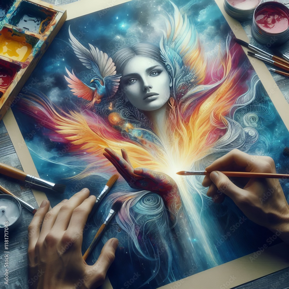 Poster your artistic style using your own signature techniques and aest