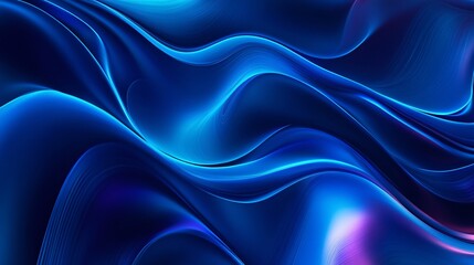 Obraz premium A captivating abstract wave of blue hues, blending seamlessly to create a soothing and fluid visual experience.