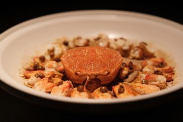 cooked Horsehair crab (Erimacrus isenbeckii) seafood cuisine