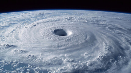 Enormous hurricane captured from space showcasing nature's immense power and dynamics