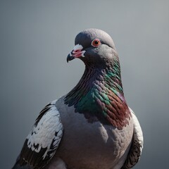 A digital pixel art pigeon with a clear background.