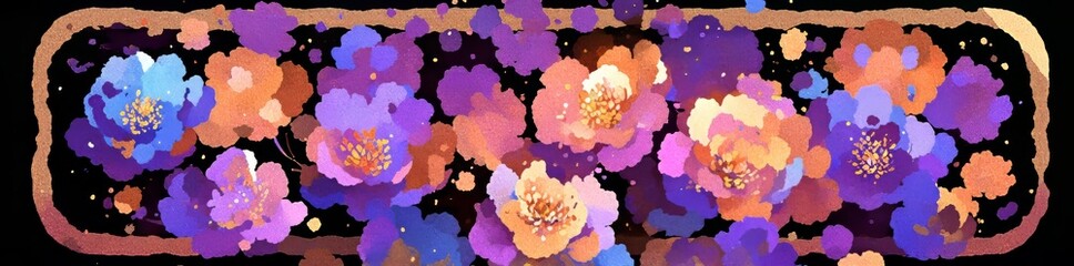 Meadow abloom with white and pink spring daisies and yellow dandelions under a bright sun