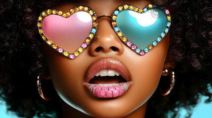 Heart Sunglasses & Bubblegum Lips Makeup Tutorial Glamorously