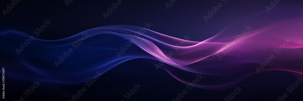 Poster abstract waves of color blending in a smooth gradient, creating a serene digital background.