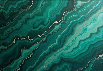 Emerald Green Marble Texture with Veins, Natural Stone Pattern, Abstract Background