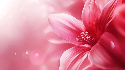 Fototapeta premium Delicate Pink Flower Petals Softly Blurred Background