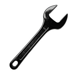 Wrench illustration of realistic 3D metallic mechanic tool.