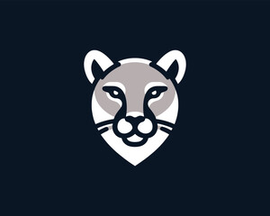 Cougar Head, face, Logo Design Vector Illustration