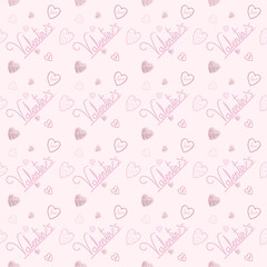 Seamless pattern. 14 February, happy day , cloth pattern, gift wrapping paper, Valentine's Day, vector