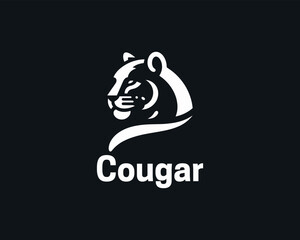 Cougar Head, face, Logo Design Vector Illustration