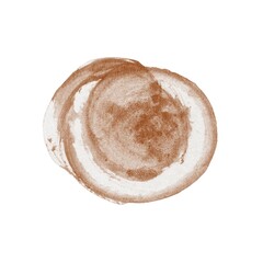 coffee stain, trace, shapeless, coffee print, isolated, watercolor illustration, single element, kitchen print, cafe design