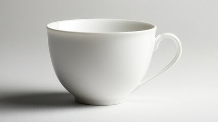 Minimalist White Cup on Soft Background