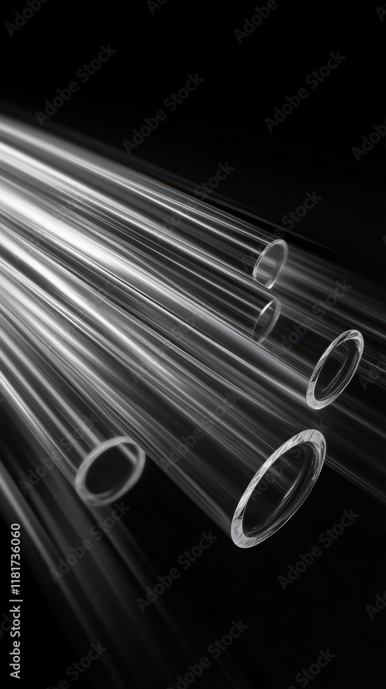 Aufkleber dynamic interplay of light and abstract forms on a deep black canvas invites contemplation and creat