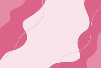 Pink abstract background for mother's day and valentine's day. Color spots with lines. Rectangular festive banner with place for text. Vector illustration for birthday and wedding. Bright wave.