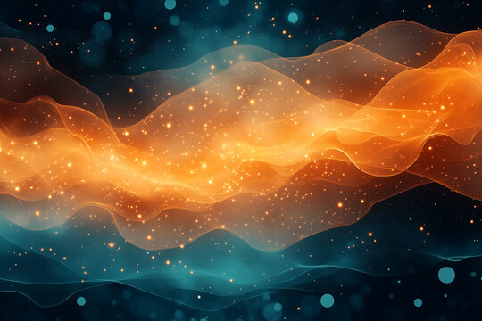 a microcosmic view of quantum communication, wall art abstract background image. 