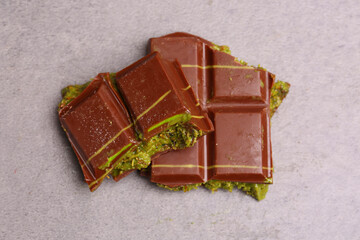 Dubai Chocolate Bar Top View