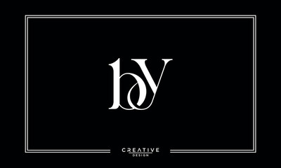 BY, YB, B, Y, Abstract Letters Logo Monogram