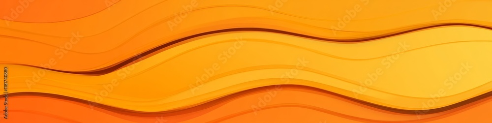 Poster abstract wavy design in shades of orange, creating a vibrant and dynamic visual effect.