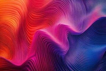 Obraz premium Vibrant waves of color swirl and blend in a mesmerizing dance of light and texture across a digital canvas