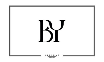 BY, YB, B, Y, Abstract Letters Logo Monogram