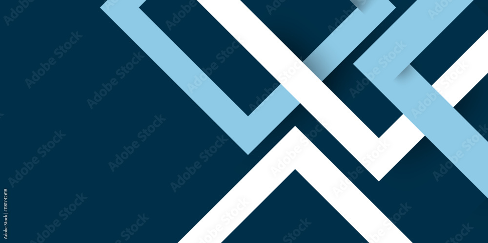 Poster corporate vector blue with abstract arrow and geometric line shapes. abstract background modern hips