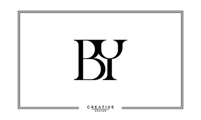BY, YB, B, Y, Abstract Letters Logo Monogram
