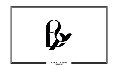 BY, YB, B, Y, Abstract Letters Logo Monogram