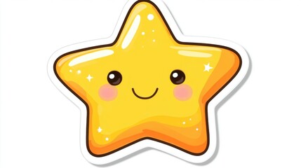 golden star on white background